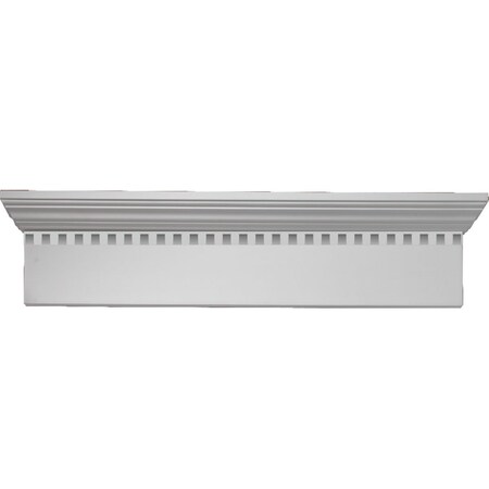 Fypon WCH78X9D 78"W x 83 1/2"OW x 9"H x 1 3/8"P Crosshead with Dentil Trim